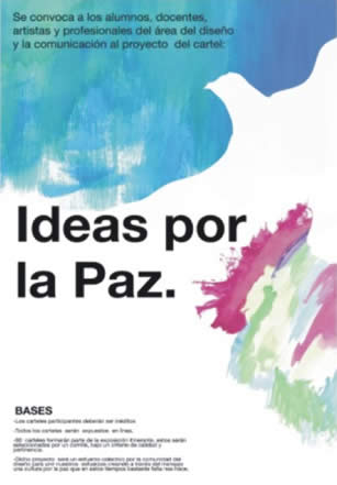 Cartel ganador de la exposición de carteles Ideas por la Paz.