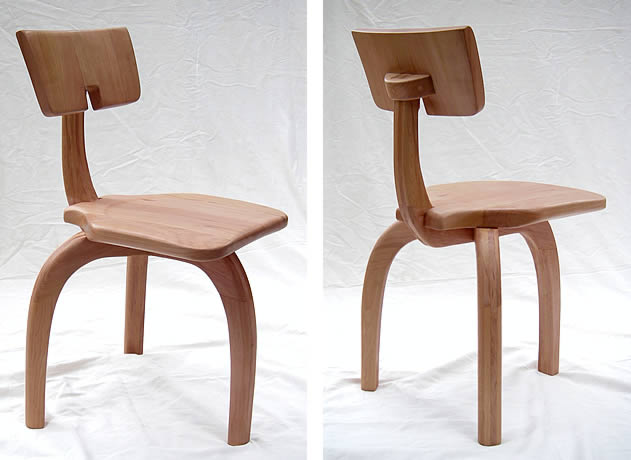 La singular silla «Mor» de tres patas y sus detalles formales y estructurales