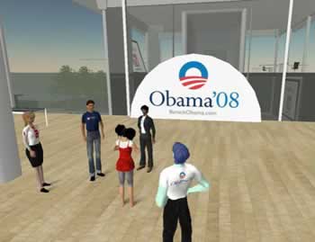 Campaña Obama 2008 en Second Life