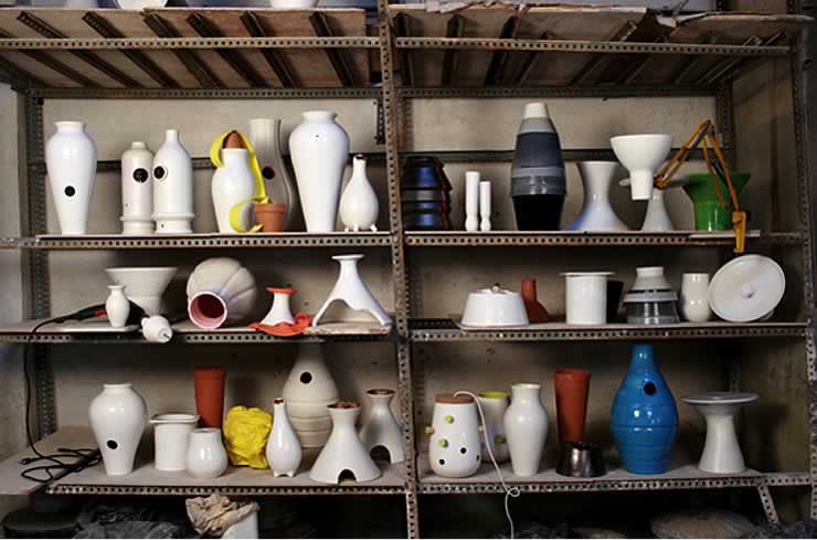 Resultados obtenidos en el workshop Surtido de Revolución dirigido por Javier Mañosa (Apparatu) en el taller familiar de cerámica. Fuente: Apparatu Ceramic.