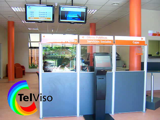 Imagen de las oficinas y el símbolo para TelViso