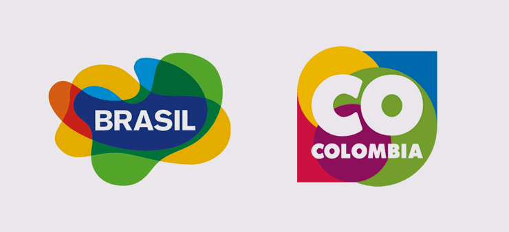 Hay bastante semejanza entre los identificadores de Brasil y Colombia.