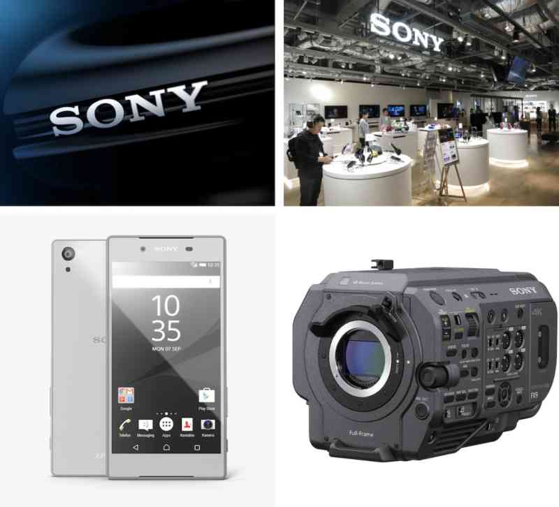 Logotipo de Sony en sus contextos de uso