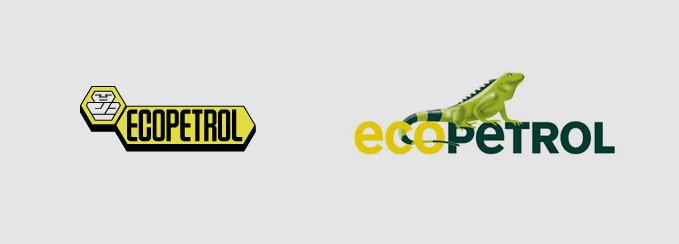 El antes y el después del logo de Ecopetrol