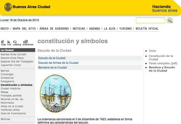 Web del Gobierno de la ciudad de Buenos Aires