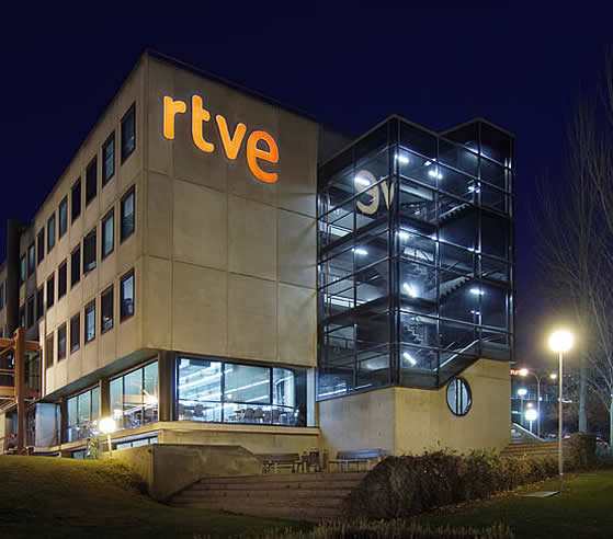 Señalización exterior de RTVE